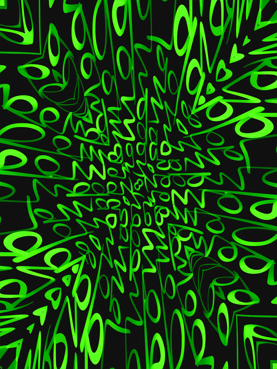 CURSIVE BINARY: Semi-Asemic Study #3 ("My handwriting has become the stuff of nightmares.")